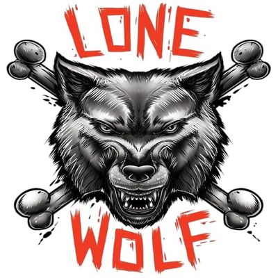 #034Bgr#034 Temporary Tattoo Lone Wolf Amp Crossbones Usa Made