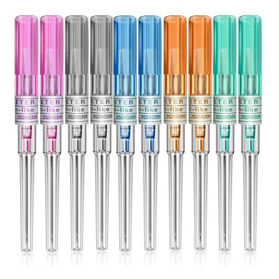 Catheter Piercing Needles - 50pcs Mixed Disposable Body Piercing Needles IV Catheter Needles Hollow Needles for Ear Nose Navel Nipple Piercing Kit Piercing Supplies
