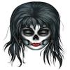 #034Horror#034 Temporary Tattoo Elvira Mistress Of The Dark Sugar Skull Halloween view 1