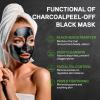 AMOADO Blackhead Remover Mask, Charcoal Peel Off Face Mask Kit, (100g) Deep Pore Cleans,Oil Control, Blackheads Removal Peel Off Black Mask for Men & Women  Includes Brush,Extractor Tool view 3