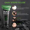 AMOADO Blackhead Remover Mask, Charcoal Peel Off Face Mask Kit, (100g) Deep Pore Cleans,Oil Control, Blackheads Removal Peel Off Black Mask for Men & Women  Includes Brush,Extractor Tool view 4
