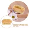 ASAKKURA Natural Beech Wood Nail Brush Set 3 Pcs Dual-Sided Fingernail Cleaners for Professional Manicure and Daily Use Convenient and Portable Nail Scrubbers view 2
