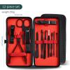 7/12/20/24pcs 1 Classic Black-Red Manicure Pedicure Set Travel-Ready Nail Care Precision Clippers Cutters(12Pcs black-red) view 2