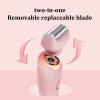 2 in 1 Wet & Dry Electric Trimmer,Womens Shaver Dual-Head Trimmer,Rechargeable Electric Shaver for Women,Equipped with a Display Screen and Dual Head Design,for Men and Women to Shave Thei(Color:Pink) view 3