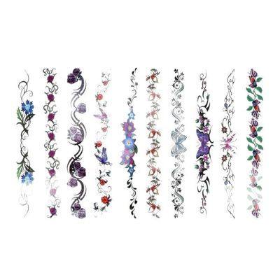 10 X Womantemporary Tattoos Stickers Waist Belly Waterproof Tattoo Stickers