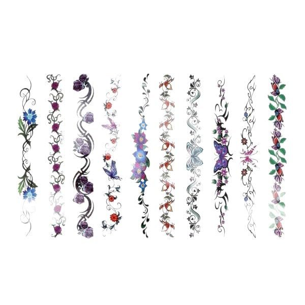 10 X Womantemporary Tattoos Stickers Waist Belly Waterproof Tattoo Stickers