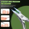 Ingrown Toenail Clippers for Seniors Thick Toenails, Straight Nail Clipper for Men, Heavy Duty Toe Nail Clippers for Thick Nails with Long Handle, Ultra Sharp Stainless Steel Fingernail Clippers view 3