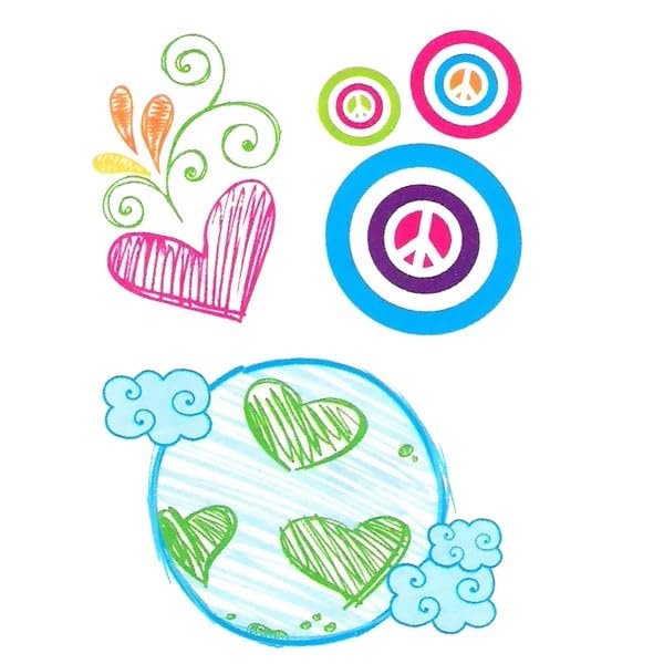 #034 Peace Love Amp Tattoos #034 Earth Peace Signs Pink Heart