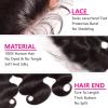 13x4 Lace Frontal Closure Body Wave 18 Inch Lace Frontal Ear to Ear Pre Plucked HD Lace Frontal Human Hair 100% Unprocessed 150% Density Brazilian Virgin Human Hair Natural Black view 3