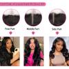 13x4 Lace Frontal Closure Body Wave 18 Inch Lace Frontal Ear to Ear Pre Plucked HD Lace Frontal Human Hair 100% Unprocessed 150% Density Brazilian Virgin Human Hair Natural Black view 4