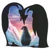 #034Nature#034 Temporary Tattoo Emperor Penguins With Young Penguin Chick view 1