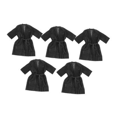 Beavorty 5pcs Disposable Spa Robes for Women Soft Nonwoven Gowns for Sauna and Steam Treatments for Salon Use and Multiple Users Convenient Single-use Bath Wraps