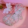 MaxxCloud Elegant White Wavy Floral Rhinestone Hair Clip,Crystal Hairpin,Headpiece for Weddings,Proms,and Evening Events view 2
