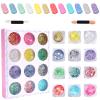 12 Colors Glitter Gel for Face, Body, Hair & Nails Makeup for Festival, Halloween, Party, Cosplay Easy to Apply & Wash Off Women, Teens & Kids view 2
