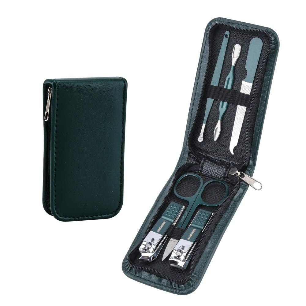 DFWZMQTG Nail Clipper Set Household Nail Tools Set 8 Pieces Manicure Set(Green)