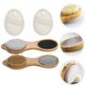 4-Piece Foot Exfoliating Tool Set Bamboo Foot Scrubber Pumice Stone and Cleaning Brush Suitable for Home Pedicure Care view 4
