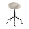 Adjustable Height Saddle Stool, Rolling Chair Age Clinic, Bar, Spa Salon 360 Swivel Office Chair with Wide Thick Seat Padding (Green) (Beige) view 1