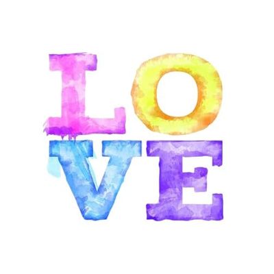 #034Love Glitter#034 Temporary Tattoo Pink Yellow Blue Purple Love Word Sparkles