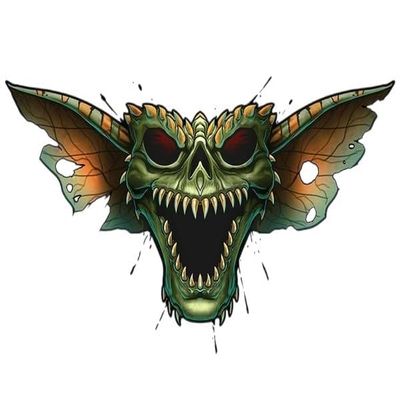 #034Horror#034 Temporary Tattoo Evil Zombie Gremlin Skull Halloween