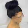 360 Full Lace Wig 100% Human Hair Wigs Long Soft Glueless Wigs Pre Plucked Black Yaki Kinky Straight Hair HD 360 Full Lace Wig For Women Natural Hairline With Baby Hair 150% Density 16 Inch view 1