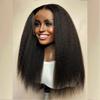 360 Full Lace Wig 100% Human Hair Wigs Long Soft Glueless Wigs Pre Plucked Black Yaki Kinky Straight Hair HD 360 Full Lace Wig For Women Natural Hairline With Baby Hair 150% Density 16 Inch view 4