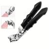 1Pcs Professional Nail Clippers for Seniors Wide Jaw Angled Head Stainless Steel Fingernail Toenail Cutter with Catcher view 3
