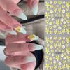 2 Sheets Flower Nail Stickers Yellow Lily Floral Nail Art Decals 3D Self-Adhesive Nail Design Stickers for Women DIY Spring Manicure Supplies Acrylic Nails Decoration view 3