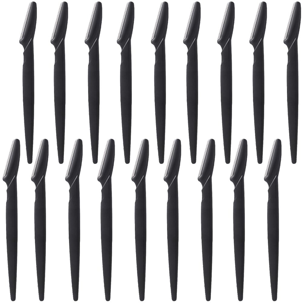 18Pcs Black Eyebrow Razor Multipurpose Exfoliating Dermaplaning Tool Trimming and Shaving Grooming Face Razor and Eyebrow Shaper for Women