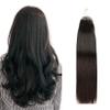 Micro Loop Hair Extensions Natural Black Soft Silky Straight Real Hair Micro Ring Human Hair Extensions Fish Line Micro Bead Hair Extension 50G 100 Strands,16inch view 1
