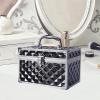 harayaa Makeup Travel Case Makeup Storage Box Lockable Vanity Case Multiuse Nail Art Storage Cosmetic Skincare Holder for Beauty Tool, Black view 2