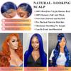 Dark Blue Lace Front Wigs Human Hair Body Wave 13X4 HD Blue Lace Front Wig Human Hair Wear and Go Glueless Royal Blue Wigs Pre Plucked with Baby Hair Hd Lace Frontal Wig Navy Blue Wigs For Black Women view 3