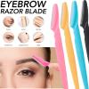 18Pcs Pink Eyebrow Razor Multipurpose Exfoliating Dermaplaning Tool Trimming and Shaving Grooming Face Razor and Eyebrow Shaper for Women view 2