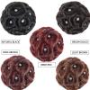 ZUZUZ Bun Hair Pieces for Women Synthetic Ponytail Bun Elegant Braided Bun Claw Clip Bun Hair Accessories with Rhinestone Bun Women Hair Accessories Messy Bun Hair Piece(Brown black,B) view 2