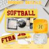 2 Pcs Softball Gifts Makeup Bag with Chenille Letter Patch,with Handles Softball PVC Waterproof Clear Makeup Bag,Portable Toiletry Storage Bag,Players & Fans Birthday, Team or Sports Lover Presents view 4