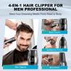Beard Trimmer for Men - 14 in 1 Professional Mens Grooming Kits, Christmas Gift Two Speed Beard Styler & Men's Hair Clipper for Head Body Face Nose Ear Mustache Trimmer IPX7 Wet Dry 210 Min (Black) view 2