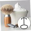ARTSEWPLY Men's Portable Shaving Brush Holder and Razor Stand Soap Bowl Rack for Home Use Compact Beauty Tool for Grooming view 3