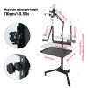 GBK Tattoo Workstation with LED Tattoo Light, Magnetic Tattoo Tray on Wheels,Salon Tray,Phone/Tablet Dual Stands,Tattoo Rolling Trolley for SalonTattoo Studio (Black) view 2