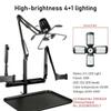 GBK Tattoo Workstation with LED Tattoo Light, Magnetic Tattoo Tray on Wheels,Salon Tray,Phone/Tablet Dual Stands,Tattoo Rolling Trolley for SalonTattoo Studio (Black) view 4