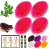 2 Pairs Meridian Brush Massage Body Brush, 2025 New Beauty Salon Professional Custom Meridian Brushs, Full Body Relaxation Comb for Circulation, Portable Handheld Shower Brushs Set (Red) view 1