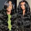 13x4 Body Wave Lace Front Wigs Human Hair 24 Inch 250 Density HD Lace Front Wigs Pre Plucked Brazilian Virgin Human Hair Wigs for Women Glueless Frontal Wigs Human Hair Natural Color Body Wave Wig view 1