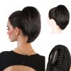 10 Inch Short Ponytail Extension - Soft Straight Pony Tails Hair Extensions, Claw Clip Ponytail Extension, Natural Short Hair Extensions Ponytail, Synthetic Hair Pieces for Women (Color: Black Brown) view 1
