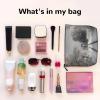 HJBNW Travel Makeup Bag for Women Large Capacity Cosmetic Bags Waterproof Portable Toiletry Bag Snowy Train Tracks Make Up Bags with Zipper Aesthetic Makeup Organizer for Ladies Gift view 3