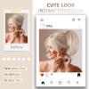 ZQIAN BEAUTY 10 Inch Short Ponytail Extension - Clip in Ponytail Hair Extensions, Straight Pony Tails Hair Extensions, Synthetic Claw Clip Ponytail Extension for Women (Color: Light Blonde) view 2
