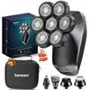 7D Head Shavers for Bald Men - 5 in 1 Bald Head Shavers for Men, Christmas Gift Body Shaver for Mens Nose Hair & Beard Trimmer IPX6 Waterproof LED Display with Travel Case Cordless Head Razor (Black) view 1