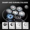 7D Head Shavers for Bald Men - 5 in 1 Bald Head Shavers for Men, Christmas Gift Body Shaver for Mens Nose Hair & Beard Trimmer IPX6 Waterproof LED Display with Travel Case Cordless Head Razor (Black) view 2