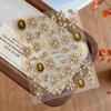 1 Sheet Brown Flower Nail Stickers Embossed Floral Nail Art Decals, 5D Self Adhesive Nail Decals Stickers for Women DIY Spring Manicure Decoration Supplies for Acrylic Nails view 4