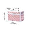FashionCha Makeup Case Makeup Storage Box Vanity Case Sturdy Suitcase Nail Art Cosmetic Storage Box for Home Apartment Use, Pink B view 2
