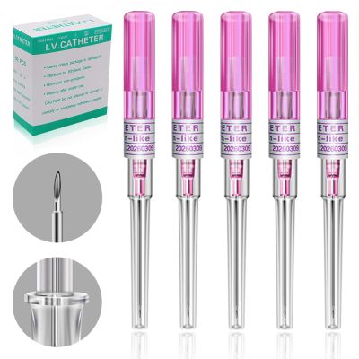 20G Catheter Piercing Needles - Lyuxzad 50Pcs IV Catheter Needles Ear Nose Piercing Needles Hollow Needles for Lip Tongue Cartilage Belly Piercing Kit Piercing Tools