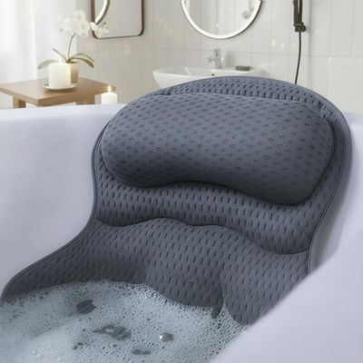 Bath Pillows for Tub, Bath Pillow Luxury Bathtub Pillows for Head and Neck Support - With 4D Air Mesh Fabric & Strong 6 Suction Cups, Tub Pillow For Bathtub, Bath Accessories & Spa Gifts For Women Men