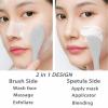 2 in 1 Facial Cleansing Brush&Silicone Face Mask Applicator, 2PCS Face Mask Brush Face Scrubber for Exfoliating, Massaging, Remove Blackheads, Applicator for Mud, Body Lotion, DIY Mask, Blue & Grey view 2